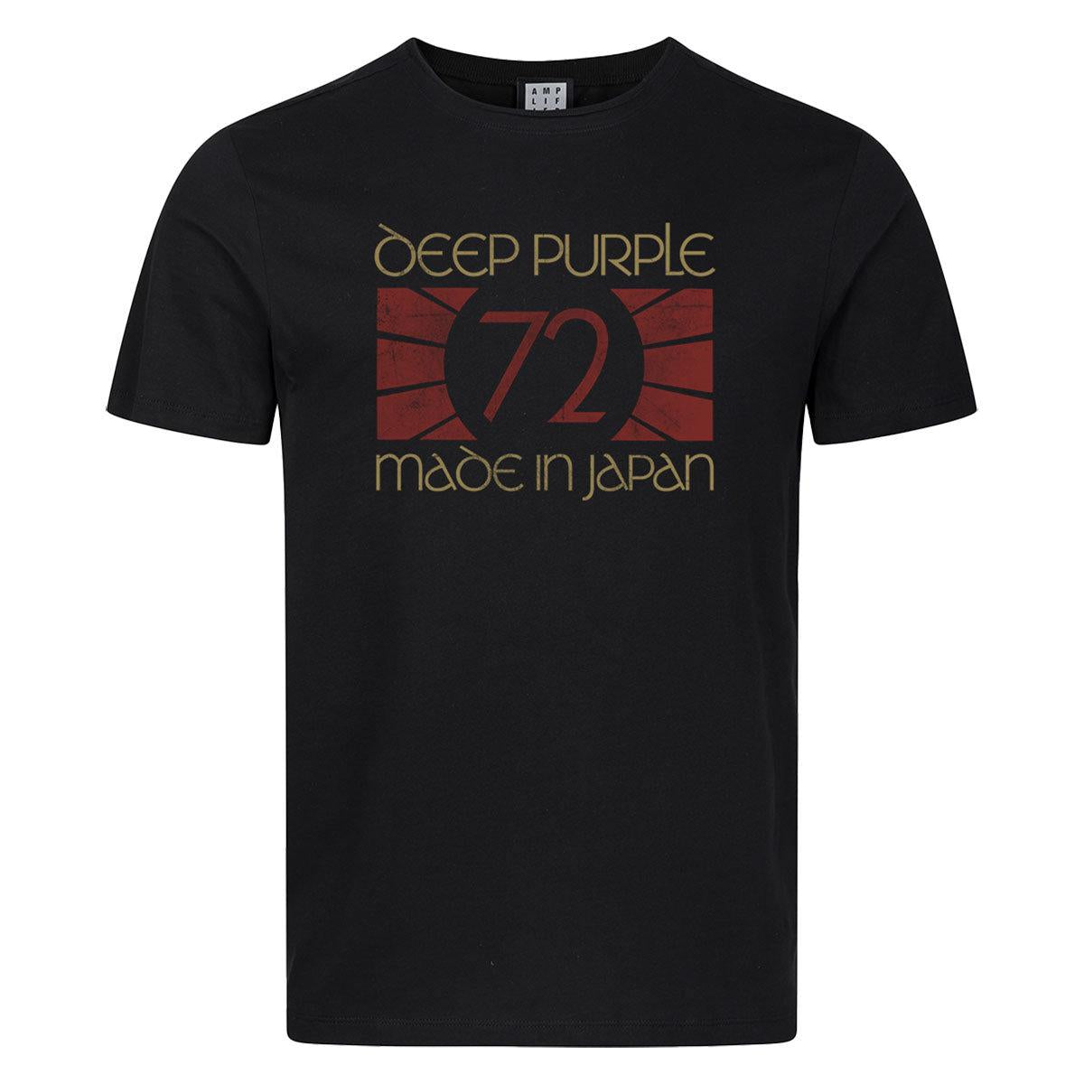 Black - Front - Amplified Unisex Adult 1972 Deep Purple T-Shirt