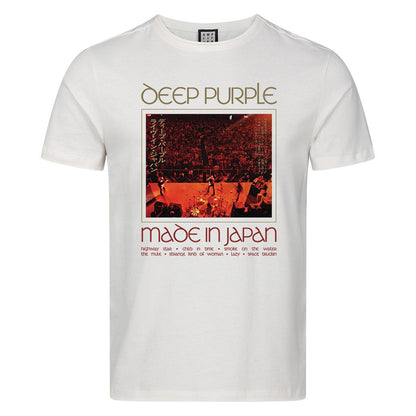 Vintage White - Front - Amplified Unisex Adult Made In Japan Deep Purple T-Shirt
