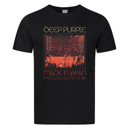 Black - Front - Amplified Unisex Adult Made In Japan Deep Purple T-Shirt