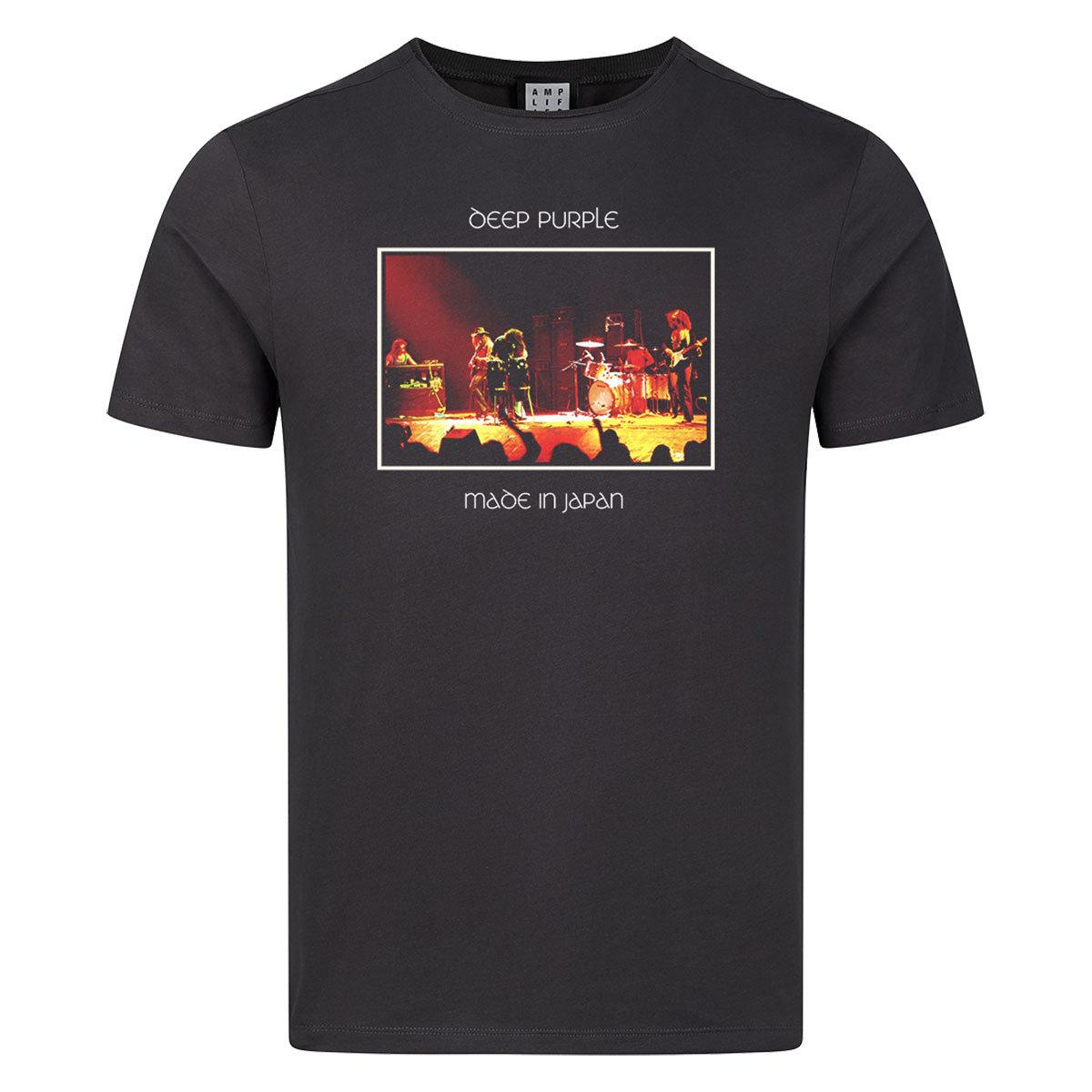 Charcoal - Front - Amplified Unisex Adult Made In Japan Deep Purple T-Shirt