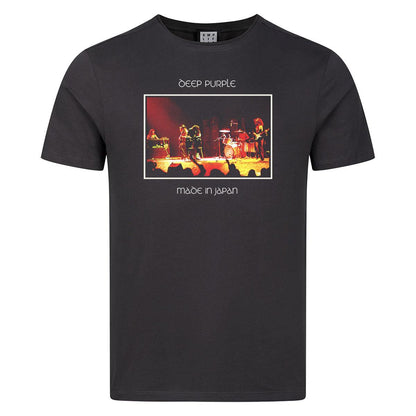 Charcoal - Front - Amplified Unisex Adult Made In Japan Deep Purple T-Shirt