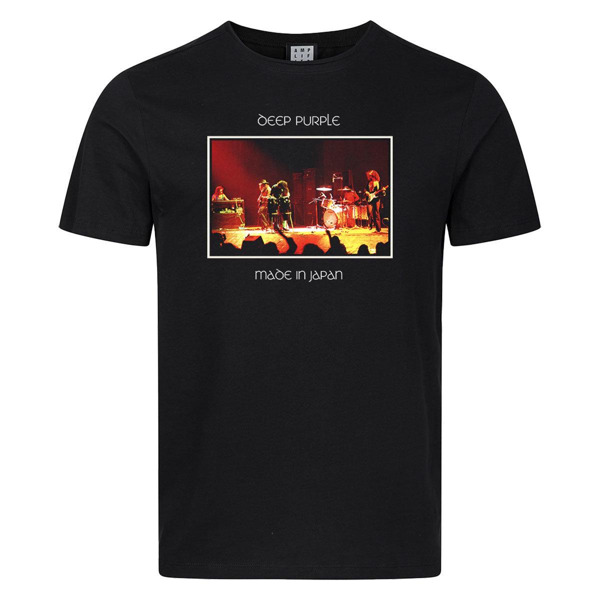 Black - Front - Amplified Unisex Adult Made In Japan Deep Purple T-Shirt