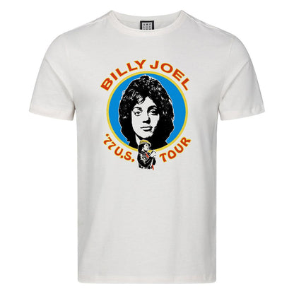White - Front - Amplified Unisex Adult US Tour 77 Billy Joel T-Shirt