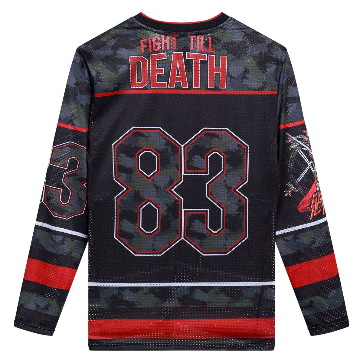 Black - Back - Amplified Unisex Adult Slayer Hockey Jersey