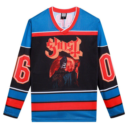 Black - Front - Amplified Unisex Adult Ghost Hockey Jersey
