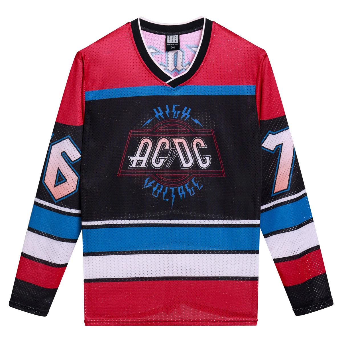 Black - Front - Amplified Unisex Adult Acdc Hockey Jersey