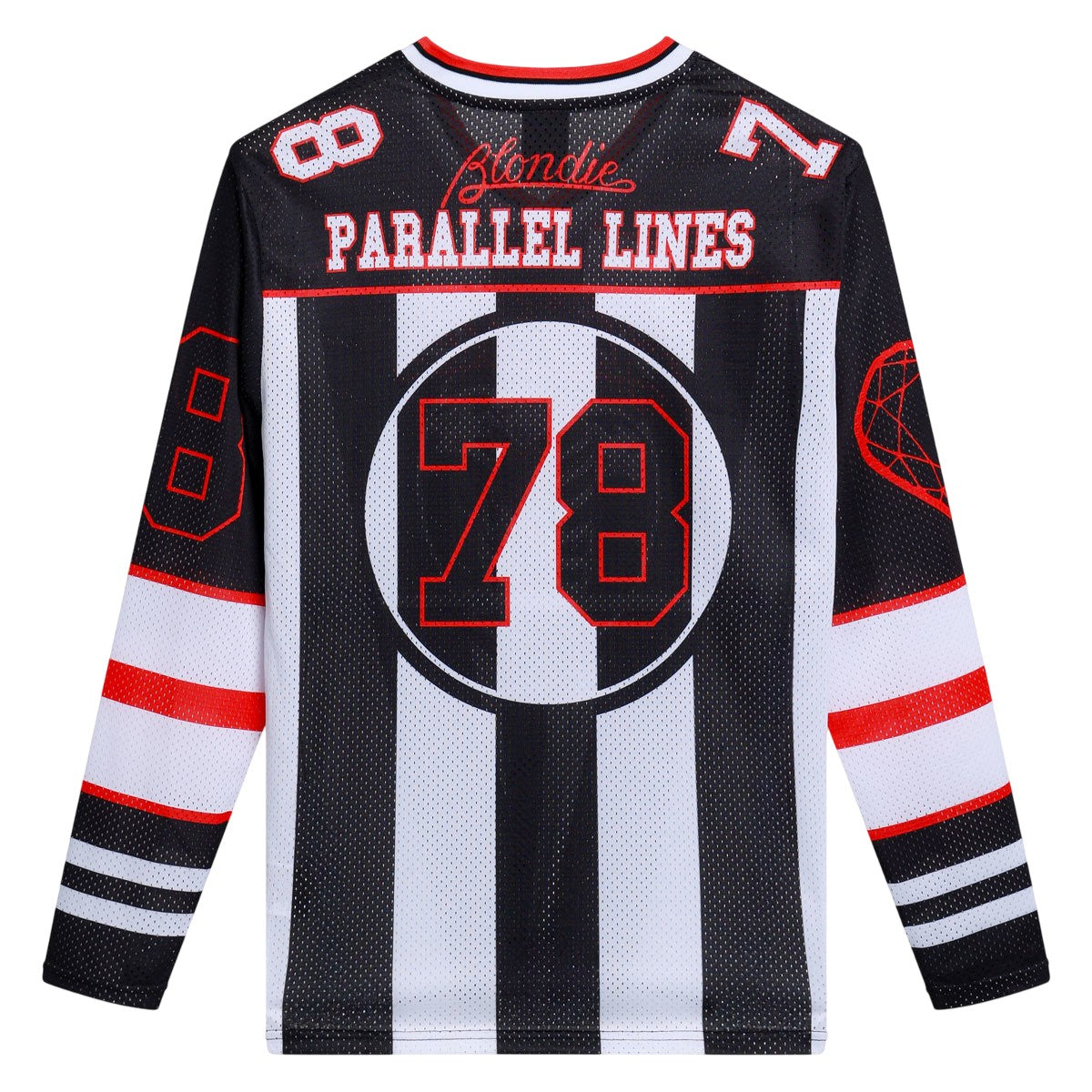 White - Back - Amplified Unisex Adult Blondie Hockey Jersey