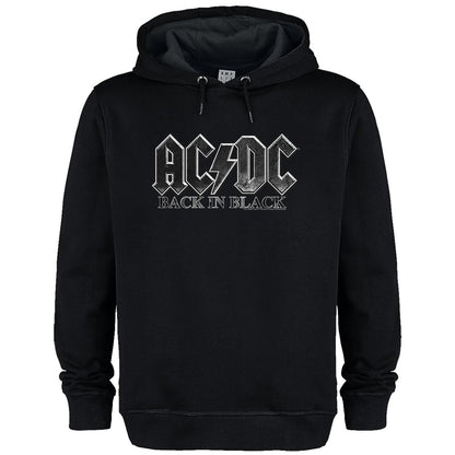 Black - Front - Amplified Unisex Adult Acdc Back In Back Hoodie