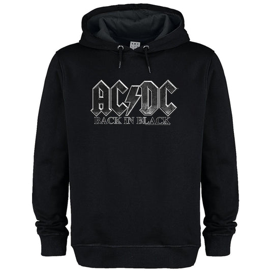 Black - Front - Amplified Unisex Adult Acdc Back In Back Hoodie