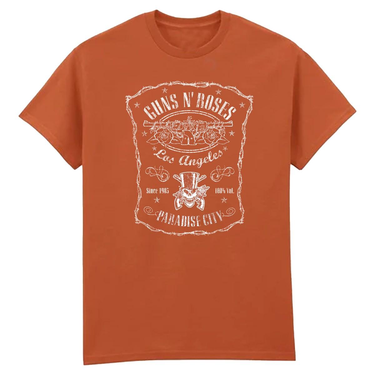 Texas Orange - Front - Amplified Unisex Adult Paradise City Guns N Roses T-Shirt
