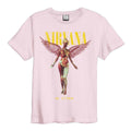 Pink - Front - Amplified Womens-Ladies In Utero Nirvana T-Shirt