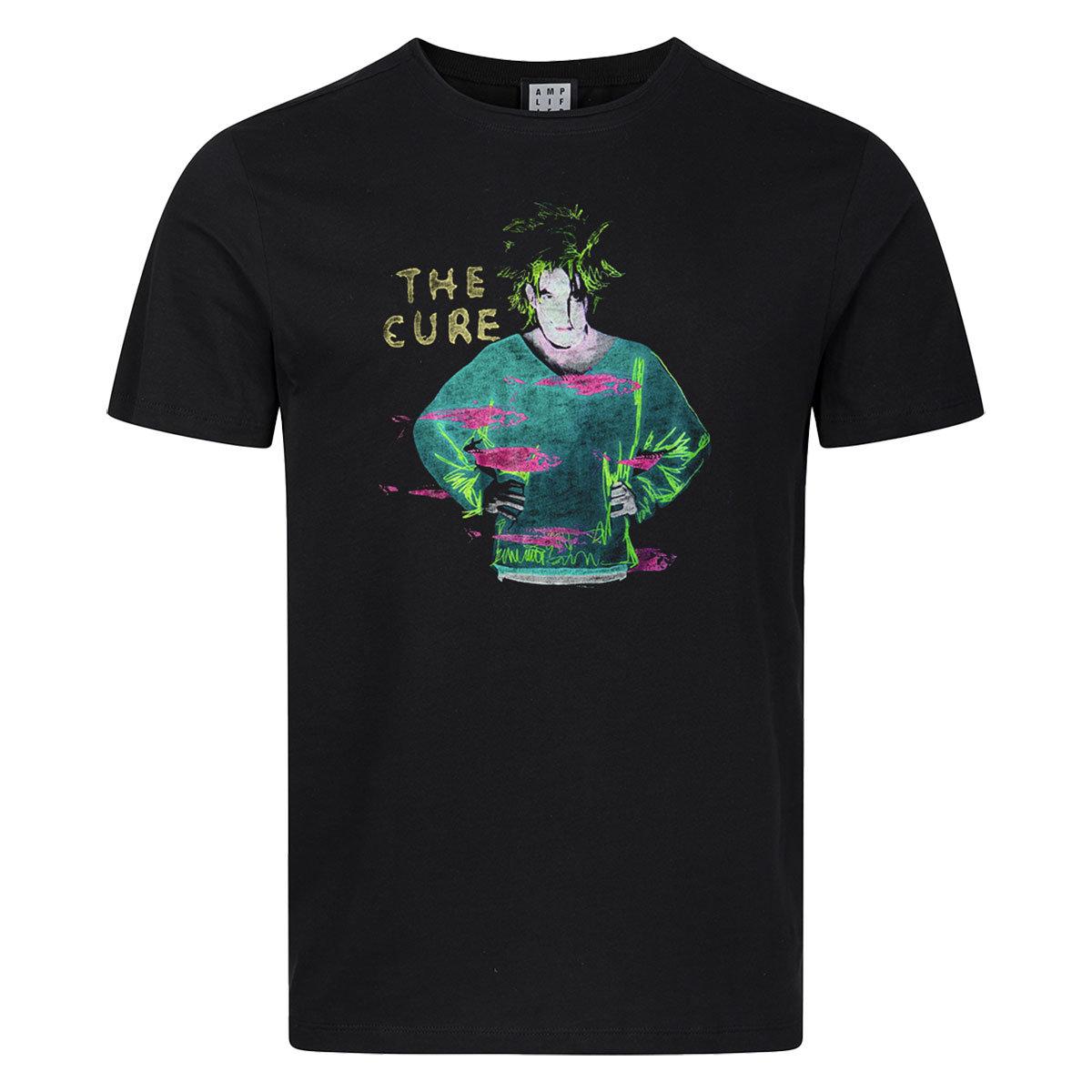 Black - Front - Amplified Unisex Adult Robert The Cure T-Shirt