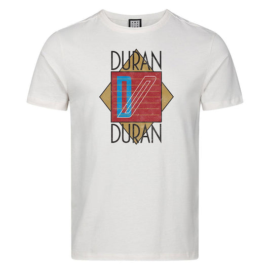 Vintage White - Front - Amplified Unisex Adult Duran Duran Logo T-Shirt