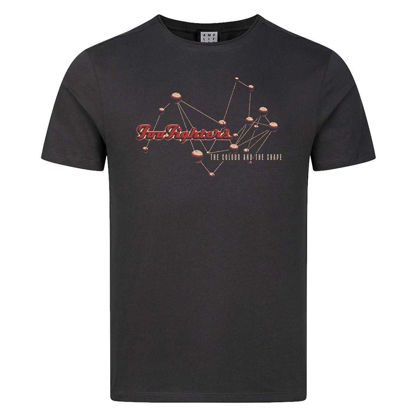 Charcoal - Front - Amplified Unisex Adult The Colour And The Shape Foo Fighters Logo T-Shirt