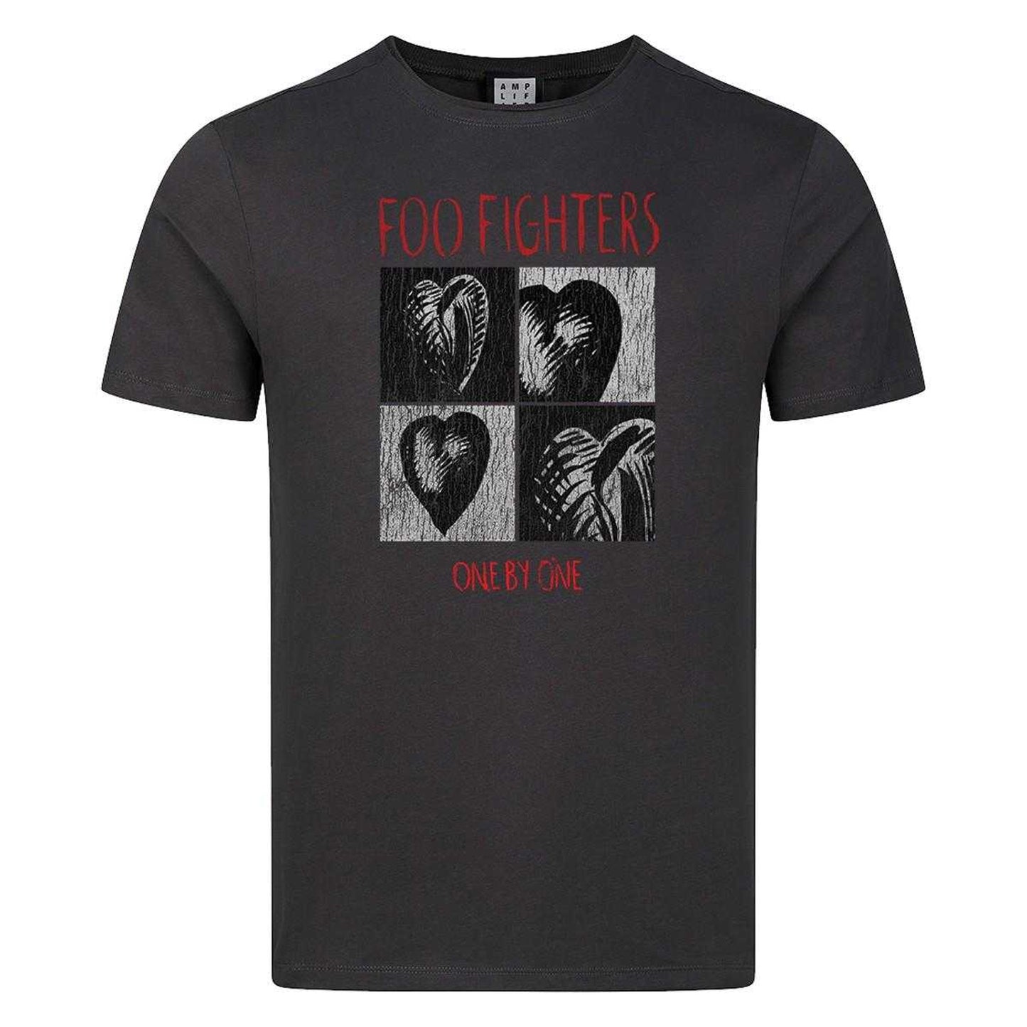 Charcoal - Front - Amplified Unisex Adult One By One Foo Fighters T-Shirt