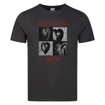 Charcoal - Front - Amplified Unisex Adult One By One Foo Fighters T-Shirt