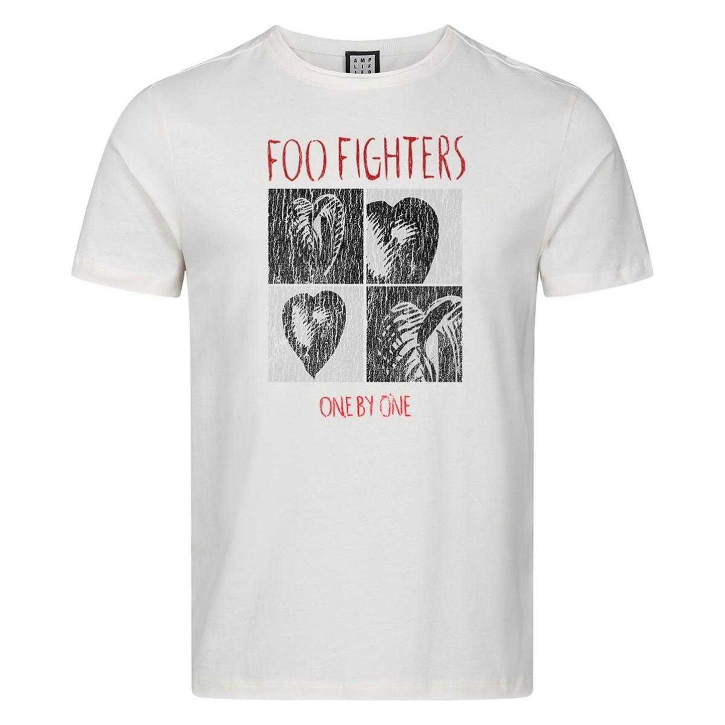 Vintage White - Front - Amplified Unisex Adult One By One Foo Fighters T-Shirt