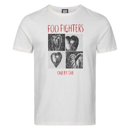 Vintage White - Front - Amplified Unisex Adult One By One Foo Fighters T-Shirt