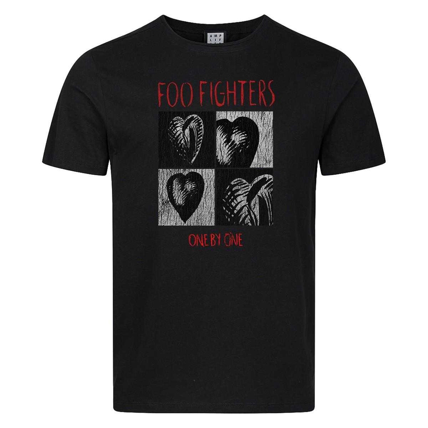 Black - Front - Amplified Unisex Adult One By One Foo Fighters T-Shirt