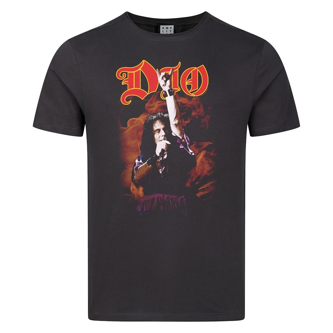 Charcoal - Front - Amplified Unisex Adult Dio Devil Horns Cotton T-Shirt