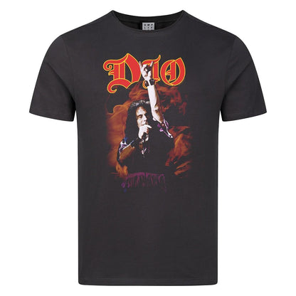 Charcoal - Front - Amplified Unisex Adult Dio Devil Horns Cotton T-Shirt