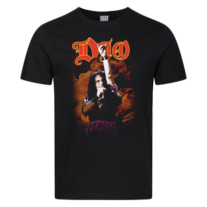 Black - Front - Amplified Unisex Adult Dio Devil Horns Cotton T-Shirt