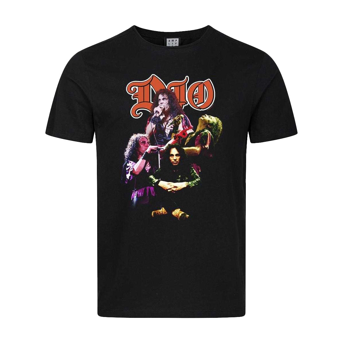 Black - Front - Amplified Unisex Adult Collage T-Shirt