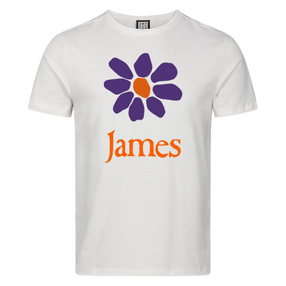 Vintage White - Front - James Unisex Adult Daisy Cotton T-Shirt