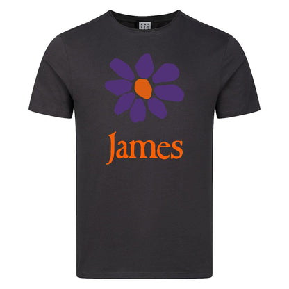 Charcoal - Front - James Unisex Adult Daisy Cotton T-Shirt
