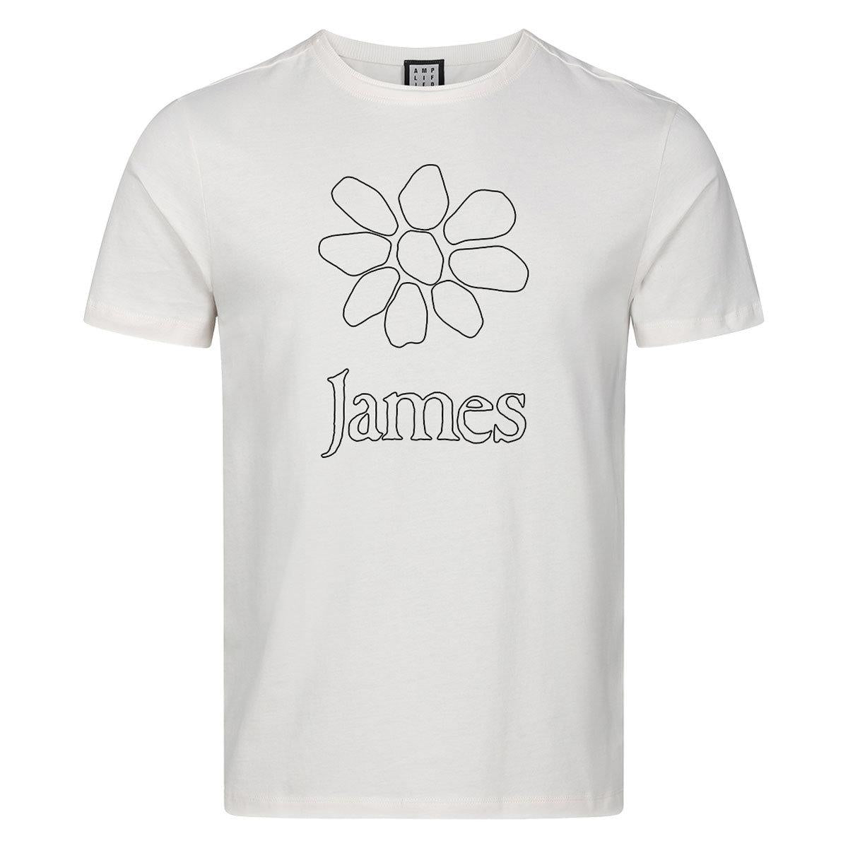 Vintage White - Front - James Unisex Adult Logo Cotton T-Shirt