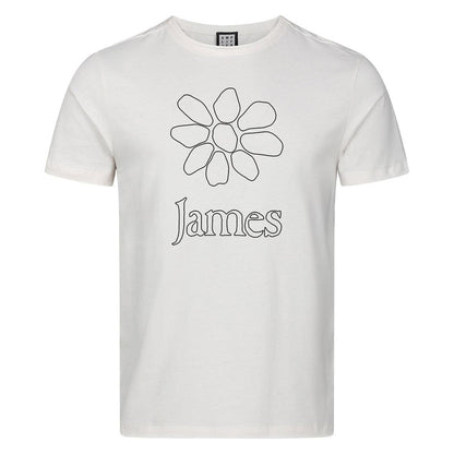 Vintage White - Front - James Unisex Adult Logo Cotton T-Shirt