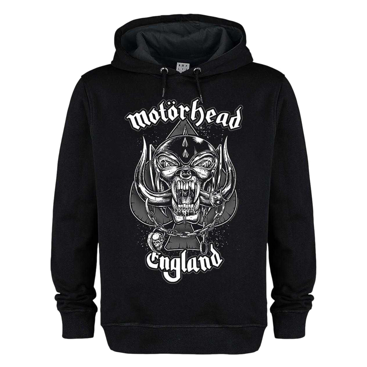 Black - Front - Motorhead Unisex Adult England Motorhead Hoodie