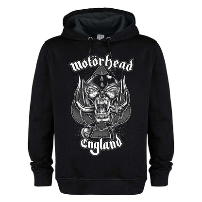 Black - Front - Motorhead Unisex Adult England Motorhead Hoodie