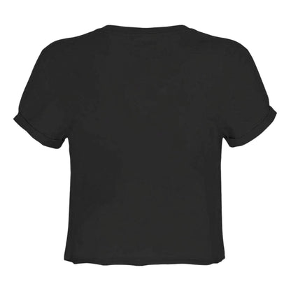 Charcoal - Back - Amplified Womens-Ladies Pulp Cotton Crop Top