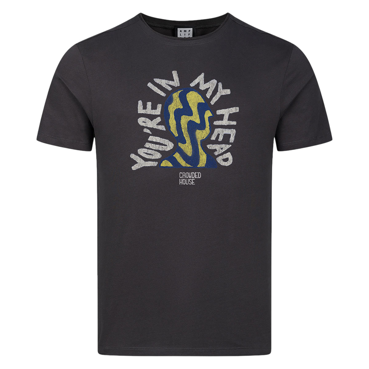 Charcoal - Front - Amplified Mens You´re In My Head Crowded House T-Shirt