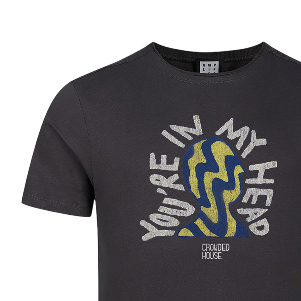 Charcoal - Back - Amplified Mens You´re In My Head Crowded House T-Shirt