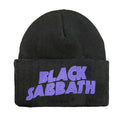 Black-Purple - Front - Amplified Unisex Adult Logo Black Sabbath Beanie