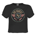 Charcoal - Front - Amplified Womens-Ladies Air Foo Fighters Crop Top