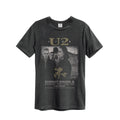 Charcoal - Front - Amplified Mens Live U2 T-Shirt