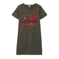 Charcoal-Red - Front - Amplified Womens-Ladies Icarus Led Zeppelin T-Shirt Dress