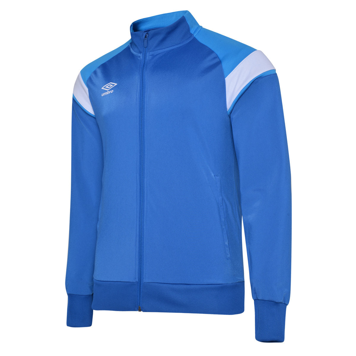 Royal Blue-Ibiza Blue-Brilliant White - Front - Umbro Childrens-Kids Knitted Jacket