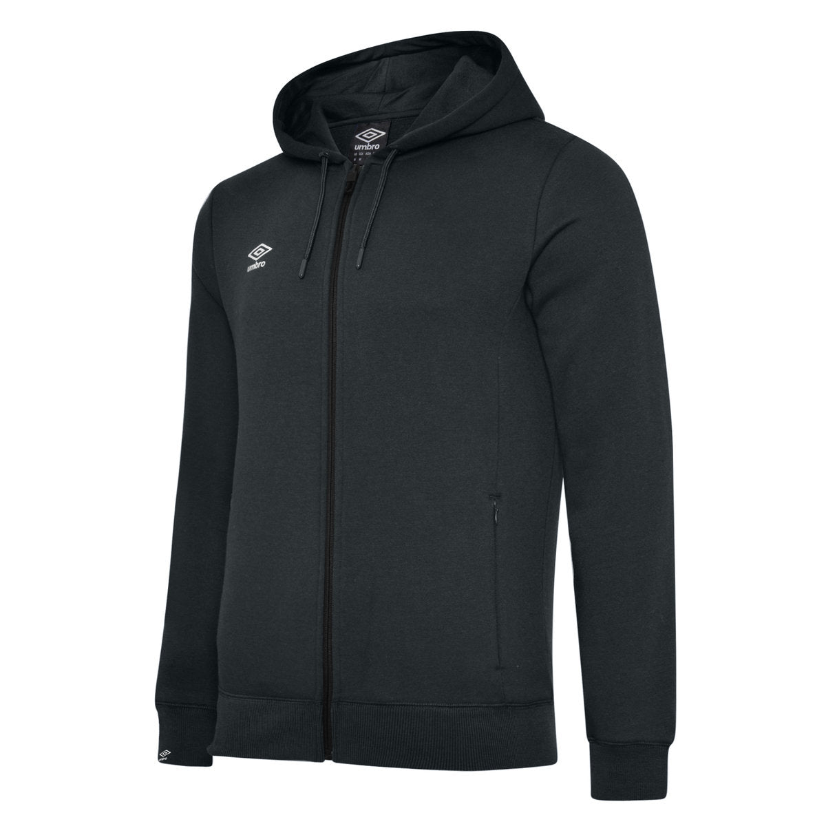 Black-White - Front - Umbro Childrens-Kids Club Leisure Hoodie