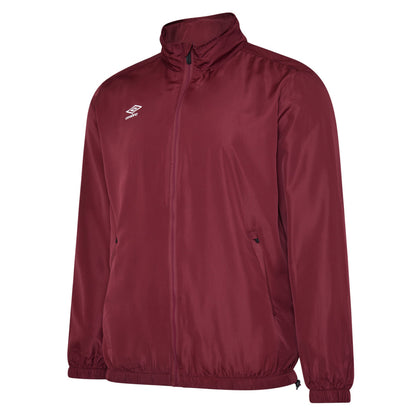 New Claret - Front - Umbro Childrens-Kids Club Essential Jacket