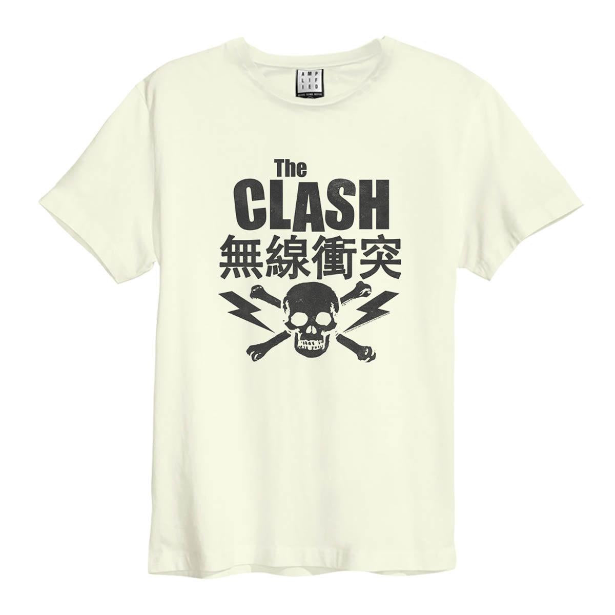 Vintage White - Front - Amplified Unisex Adult The Clash T-Shirt