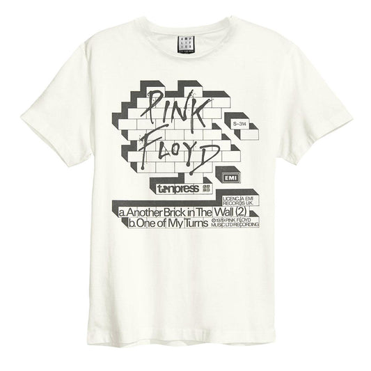 Vintage White - Front - Amplified Unisex Adult Poster Pink Floyd T-Shirt