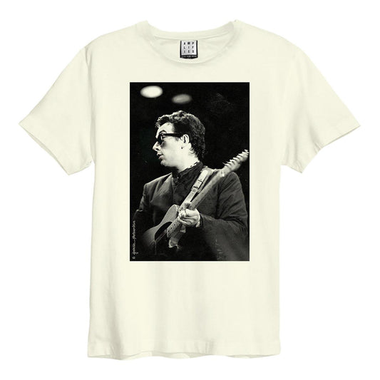 Vintage White - Front - Amplified Unisex Adult Joe Wise Elvis Costello T-Shirt