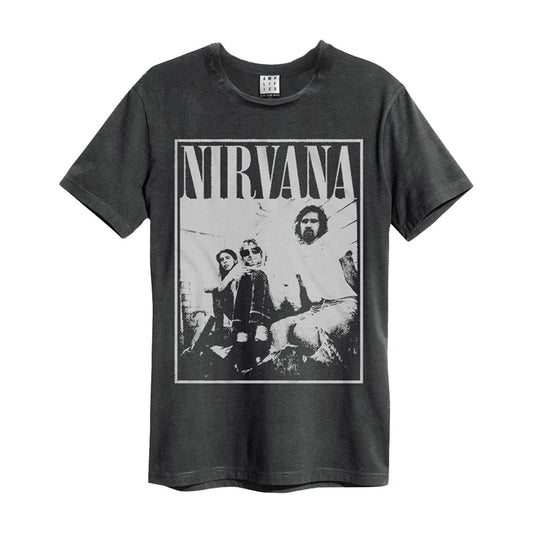Charcoal - Front - Amplified Unisex Adult Group Shot Nirvana T-Shirt
