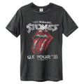 Charcoal - Front - Amplified Unisex Adult US Tour 78 The Rolling Stones T-Shirt