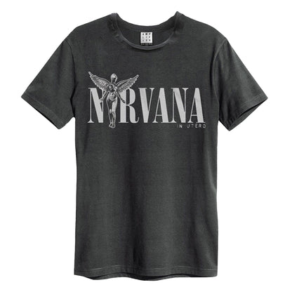 Charcoal - Front - Amplified Unisex Adult In Utero Nirvana T-Shirt