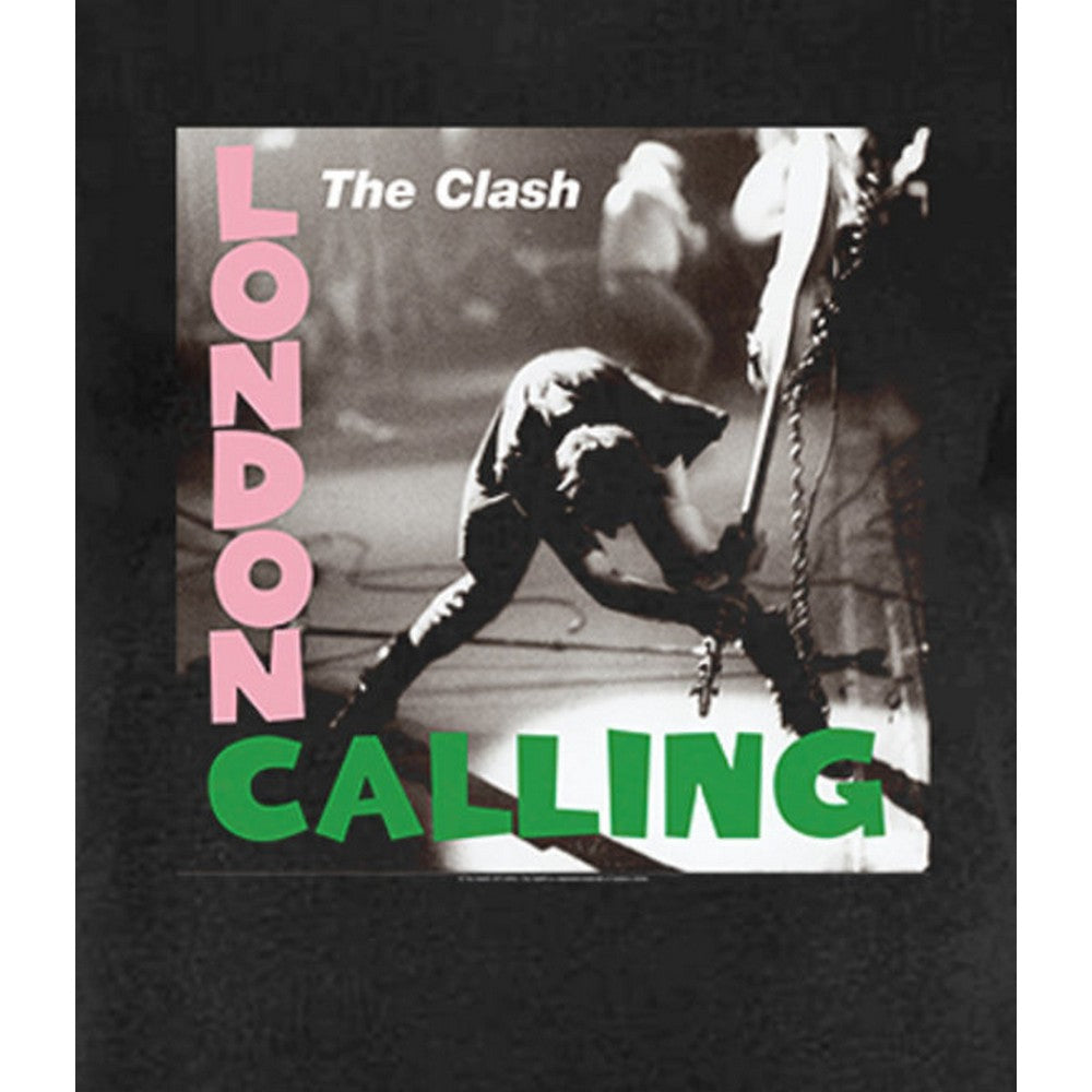 Charcoal - Back - Amplified Womens-Ladies London Calling The Clash T-Shirt Dress